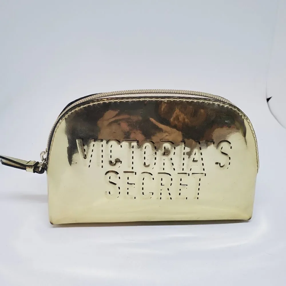 Victoria's Secret Gold Cosmetic Bag